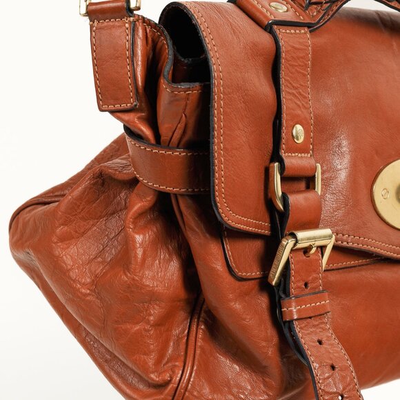 Mulberry Alexa Oak Soft Buffalo Leather Satchel - Picture 9 of 13